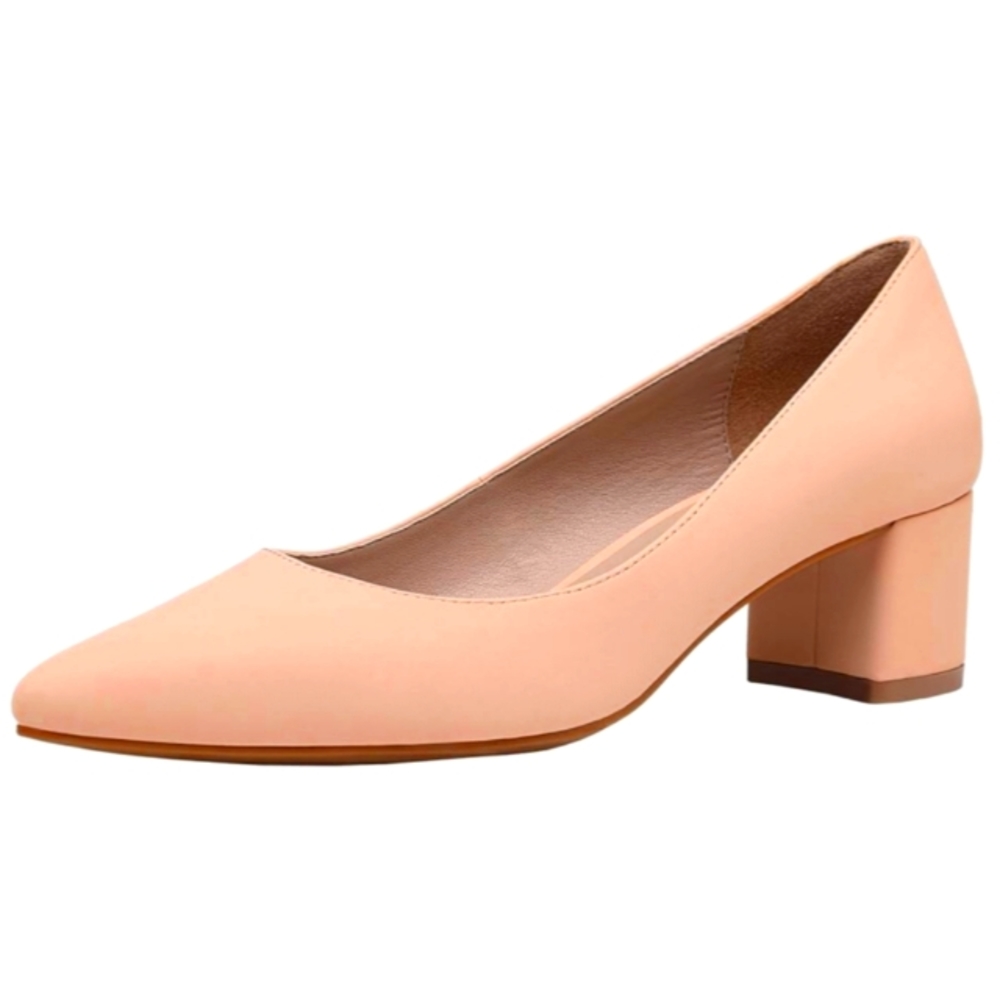 Women’s Chunky Low Block Heels Closed Toe Dress Pumps Shoes